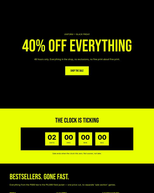 Black Friday Sale landing page template — preview