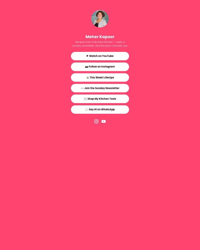 Link in Bio landing page template — preview