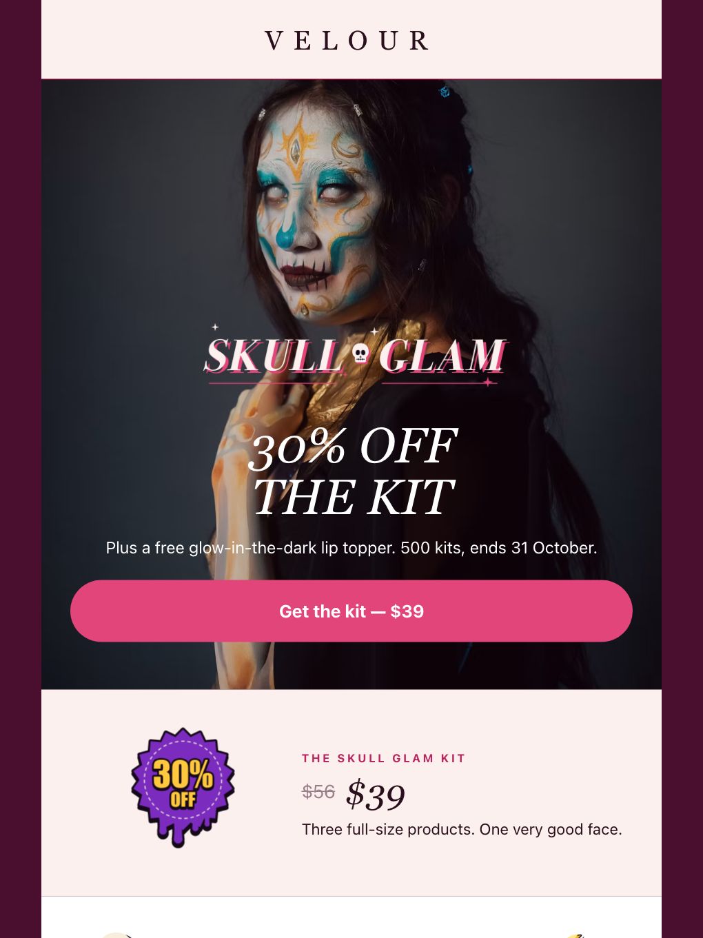 Halloween Makeup Kit — Beauty Brand — email template preview